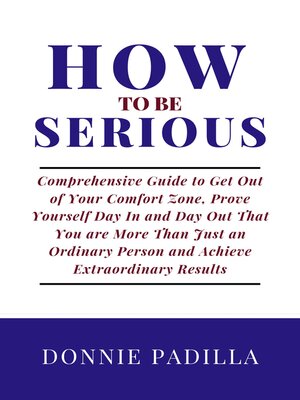 cover image of How to be Serious